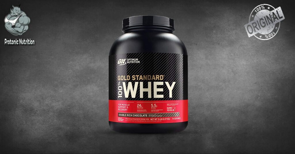 Optimum Nutrition Gold Standard 100% Whey Protein, 5 lbs - Best protein supplement for muscle growth and recovery.